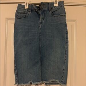 Express Blue Denim Pencil Skirt